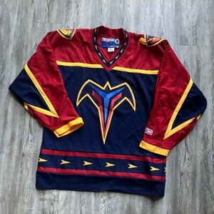 CCM NHL Mens Signed Atlanta Thrashers Retro Hockey Jersey Size XL